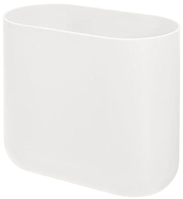 iDesign The Cade Collection Corbeille à déchets ovale en plastique recyclé 27 x 14 x 24,8 cm Noix de coco