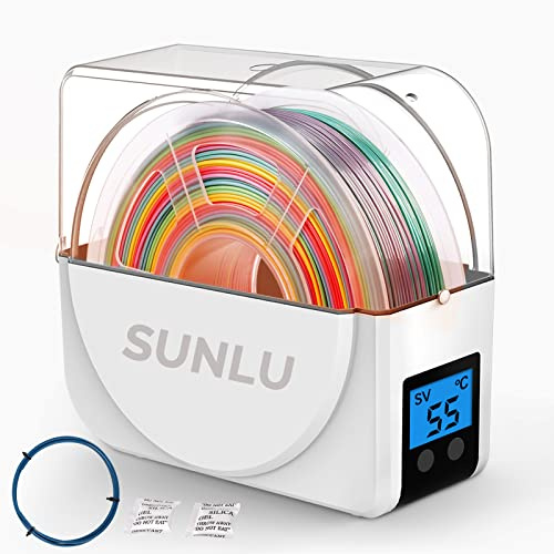 Caja secadora de filamentos para impresora 3D mejorada con ventilador, almacenamiento de deshidratador para 1.75 y 2.85 mm para mantener el filamento seco
