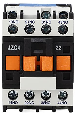 2 Pole 3 Phase AC Schütz, JZC4 22 2NO 2NC AC Schütz 50/60Hz Zwischenrelais für Klimaanlage Wärmepumpe (380V)