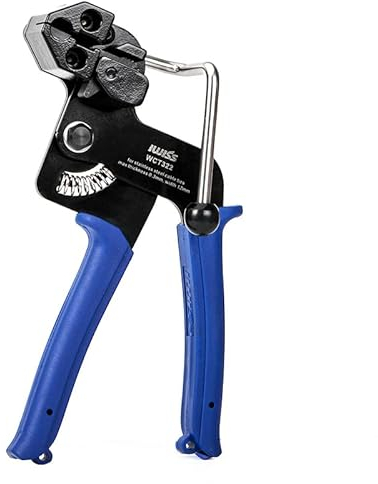 WCT322 - Pistola de atadura de cables de acero inoxidable para tensar y cortar cables con herramienta de liberación de bridas de cremallera