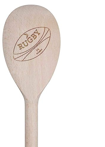 Azeeda 30cm 'Rugby Ball' Wooden Cooking Spoon (SO00019143)