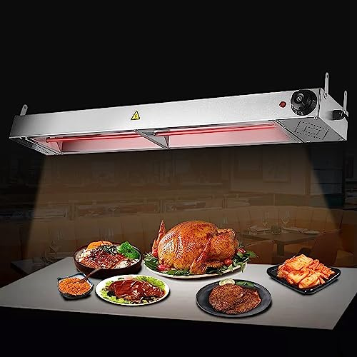 VFDZ Lampe Infrarouge Chauffante Cuisine, Lampe Chauffe Plat(1pcs, 60cm) | Lampe Chauffante Alimentaire pour Cuisine, Buffet, Restaurat, Acier Inoxydable, Température Réglable 30-85℃