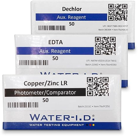 Pool Reagenz-Set - Messung von Zink (mit Chlor) im Poolwasser - Für PoolLab 2.0 & PrimeLab - Nicht für manuelle Schütteltester! - Made in Germany