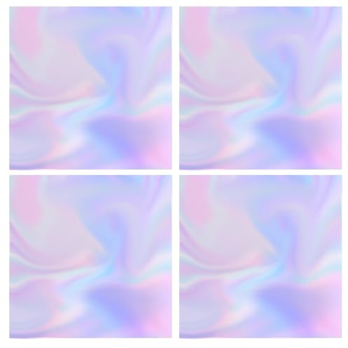TuNan 200 fogli di cellophane, carta da regalo iridescente, iridescenti, pellicola iridescente, artigianato fai da te, decorazioni olografiche floreali, 22,9 x 22,9 cm