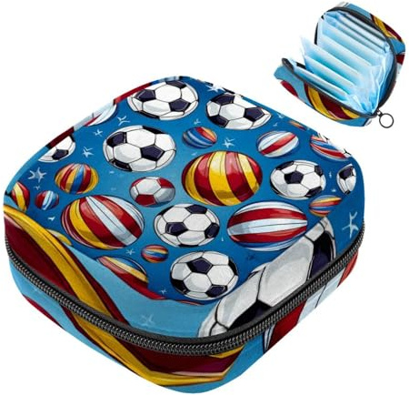 Damenbinden-Aufbewahrungsbeutel für Damen, große Kapazität, Menstruationspad-Tasche, Fußball-181, Menstruationstasche, Tampon-Sammeltasche, Geldbörse