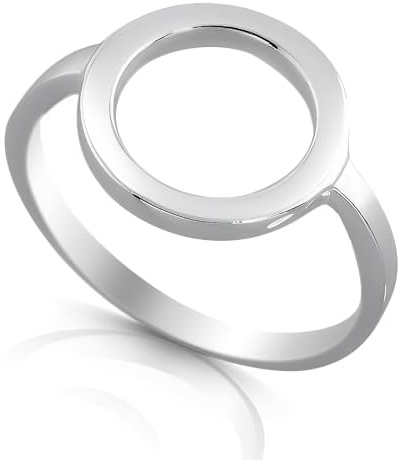 Cassini Damen Ring Kreis des Lebens 925 Sterling Silber – Ringgröße 52-64, Schmal, poliert, nickelfrei & antiallergisch – Eleganter Silberring für Alltag & Anlass – Schmuck für Frauen