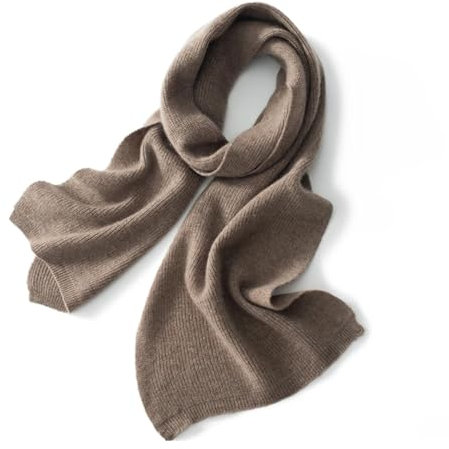 Unisex Wollschal, einfarbig, gestrickt, warm, einfarbig, leicht, Wickeltuch, Braun Grau, One size