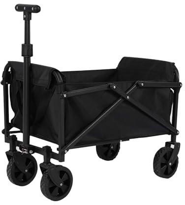 Felenny Chariot Pliable avec Roues pour la Plage, le Sport, l'Extérieur, le Jardin, le Pique-nique, le Shopping et la Pêche