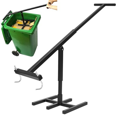 ybaymy Prensa para cubos de basura, altura ajustable, prensa manual de basura doméstica, para basura doméstica, basura doméstica, basura y cajas, comprimador de basura, adecuado para cubos de basura