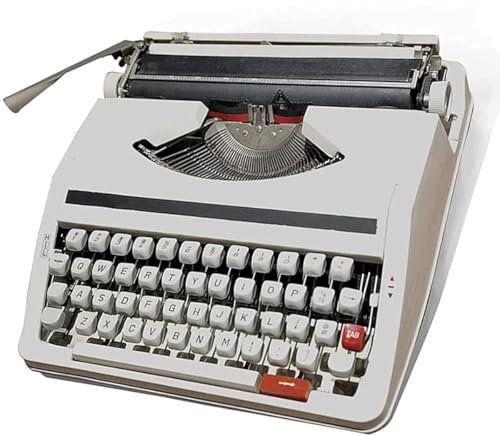 GAYAYAS Klassische alte Retro-Schreibmaschine im Vintage-Stil, altmodische traditionelle tragbare manuelle Schreibmaschine, Flexible Tasten, Vintage-Schreibmaschine für den normalen Gebrauch Beige