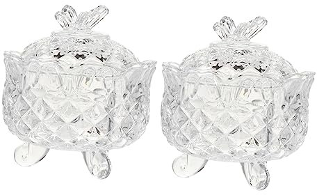 ABOOFAN Barattoli Per Dolci Fancy Sweet Confezione Da 2 Barattoli in Con Coperchio Per Organizzare Caramelle E Snack