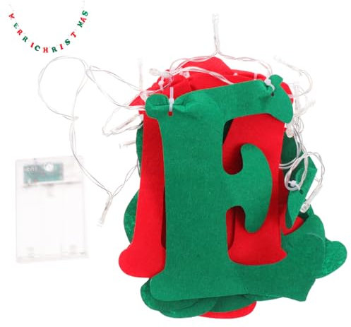 Cabilock Lichterkette Weihnachten Mit Anhänger Und Leds Bannergestaltung Für Fenster Oder Tür Weihnachtsdeko Für Party Aus Hochwertigem Material Einfach Aufzuhängen