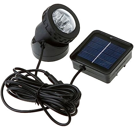 IMIKEYA Solarbetriebene Wasserdichte Unterwasser Gartenlampe Energiesparende Teichbeleuchtung Mit Langem Kabel Für Automatische Tagesaufladung Und Langlebige Nutzung Warmweißes Licht
