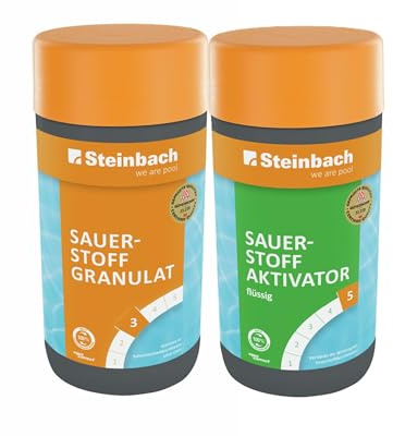 STEINBACH | Aktivsauerstoff Starter Set I Starterset für Einsteiger I Sauerstoffgranulat & Sauerstoffaktivator | Pool-Zubehör-Set für Anfänger | ideale Alternative von Chlor