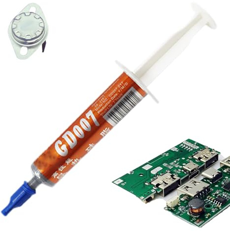 Grasso Termico,Composto Termoconduttore Per Dissipazione Del Calore | Siringa Siliconica per Componenti Elettronici PC e CPU con Grasso Termoconduttivo