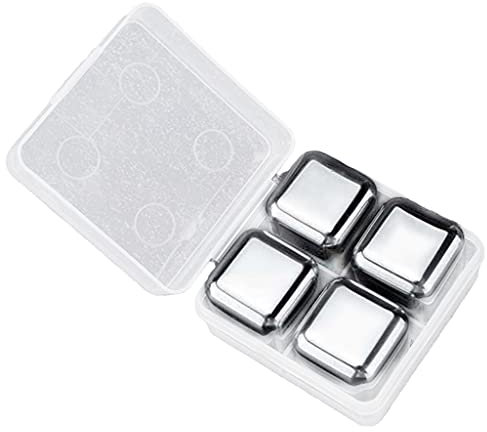 Set di pietre di raffreddamento riutilizzabili in acciaio inossidabile 304 per vino birra bevande o cubetti di ghiaccio riutilizzabili in acciaio inossidabile