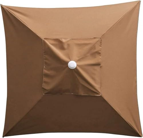 Générique Toile de Rechange pour Parasol Déporté 4x4M avec 4 Baleines, Auvent de Remplacement avec Aération, Housse de Parasol pour Jardin et Terrasse