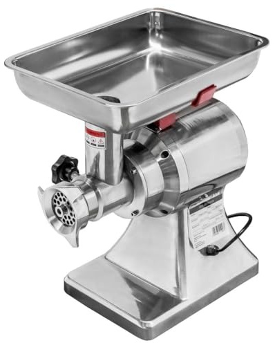 Picadora de Carne Profesional Mega-M WI.HO200.950.SS - 950W, Acero Inoxidable, 200 kg/h