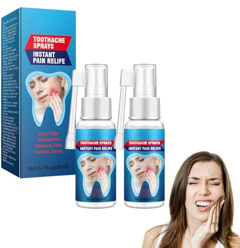 Spray per Denti Gengive, 2pcs Spray Analgesici Dentali,Sprays per Alleviare Mal Denti,Sprays Contro Mal Di Denti