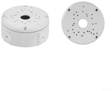 Aluminum Alloy Junction Box for Dome Security Cameras – 135x135x52mm Indoor/Outdoor Weather-Resistant Mounting Enclosure with Pre-Drilled Holes & C