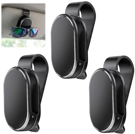 3 Stück Brillenhalter für Auto Sonnenblende, Minimalistischer Auto-Brillenclip, Minimalistischer Auto-Brillenclip, Auto Zubehör, Praktische Aufbewahrung für Die Meisten Brillen und Sonnenbrillen
