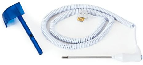 Welch Allyn 02893-000 Oral Temperature Probe and Well Assembly for SureTemp Plus 690/692 Electronic Thermometers, Blue, 4' Cord