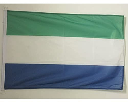 AZ FLAG Bandera Nautica de Sierra Leona 45x30 cm - Pabellón de Conveniencia Sierraleonesa 30 x 45 Cm, Bandera de Barco con anillas | Uso exterior y náutico Enseña náutica sierraleonesa Sierra Leone con anillas de plástico poliéster de malla