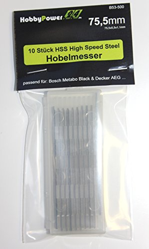 10 Stück HSS HIGH SPEED STEEL Wendemesser/Hobelmesser 75,5x5,5x1,1 Passend für Kress Jet Star 6701 / GH 6702