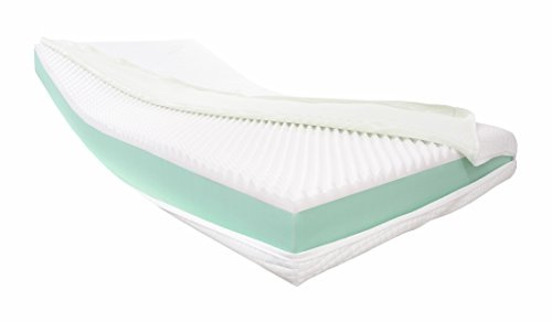 Dibapur® Visco ortopedisk Visco + kallskummadrass Bäddmadrass (hög utrymmesvikt). Urval x ca 16 cm kärna med en slät aloe vera dubbelt påslakan ca 16,2 cm – tillverkad i Tyskland (155 x 200 H3)