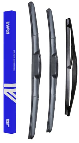 Vipa Car Parts Premium Wiper Blade Set | Fits: MAZDA CX-3 SUV (May 2015 to Apr 2020) | All-Weather Performance | Durable, Streak-Free Windshield Wipers | Easy Installation