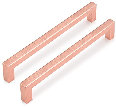 Probrico Küchenschrankgriff, Edelstahl, Schlafzimmer-Schubladengriff, Kleiderschranktürgriff, rotgoldfarben, gold