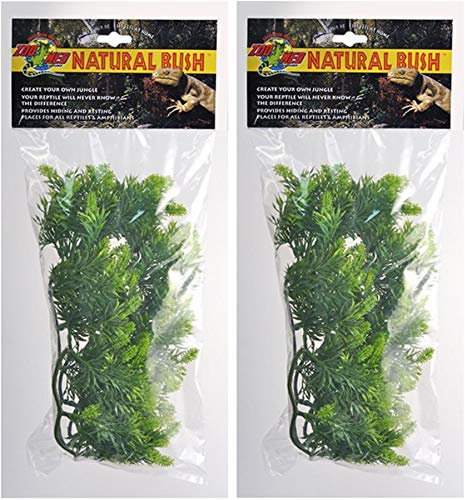 Zoo Med 2 Pack of Malaysian Ferns, Small, Plastic Plants for Reptile Terrariums