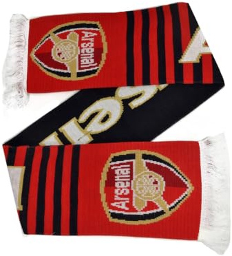 Arsenal FC Arsenal Stripe Jacquard Knit Scarf scarf, vuxen unisex, flerfärgad (flerfärgad), en storlek