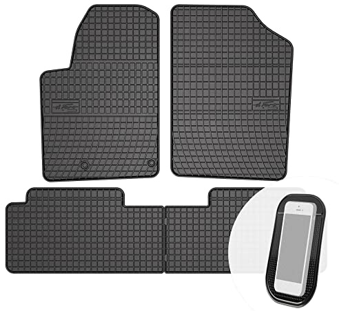 moto-MOLTICO Gummimatten Auto, 4-teiliges Set, Allwetter Gummi Fußmatten, Antirutsch & Wasserfest Autoteppiche - passend für Citroen Berlingo I Peugeot Partner I 1999-2010