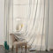 HM&DX Lino con Textura Cortinas Visillo Gancho,1 Panel Raya Decorativo Ventanas Cortinas Voile,filtrado De Luz Cortinas De Tul Salon Azul 150x270cm(59x106in)
