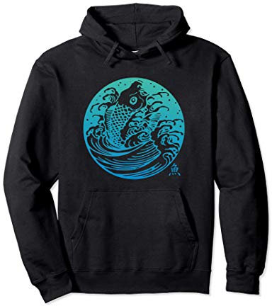 Carpe Koï Japon, Vague Symbole, Culture Sweat à Capuche
