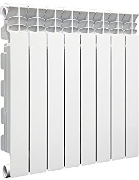 Fondital V710AM03408 Radiatore in alluminio pressofuso Exclusivo D3, 500 mm, 8 elementi, bianco