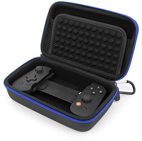 CASEMATIX Phone Controller Case Compatible With Backbone One Mobile Gaming Controller and Gaming Accessories , Impact Resistant Exterior With Padded Divider , Carabiner and Wrist Strap