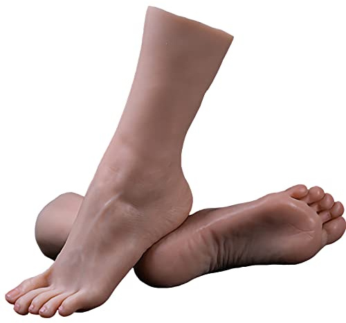 TDHLW Silikon füße, silikon füße weiblich, Mannequin Fuß, Fußmodell Silikon, Mannequin Fuß, Silikon lebensgroße weibliche Mannequin Fuß Sandale Schuhwerk Socke Anzeige Art Skizze,1 Pair 39