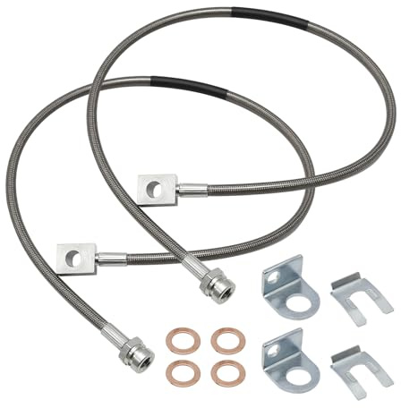 89702 Flexible de Frein Ligne de 66 cm de rechange pour Jeep Wrangler TJ 97-06 4WD TJ Unlimited 04-06 4WD YJ 87-95 4WD Remplacement pour Jeep Cherokee XJ 84-01 4WD/2WD