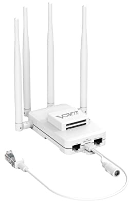 Vonets Gigabit WiFi Bridge/Router/Repeater Dual Band 2.4GHz/5GHz RJ45 WiFi Ethernet Adapter Range Extender PoE/DC Powered for DVR Robot Industrial IoT Network Devices VAR1200-H