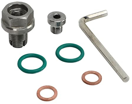 Jadeshay Übergroße Huckepack-Ölablassschraube, Reparatursatz Für Selbstschneidendes Ölwannengewinde aus Edelstahl Mit O-Ring Und Schraubenschlüssel(M12.1-1.5x15mm)