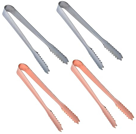 BESTonZON 4stücke Edelstahl Eis Zange Servierzange Eiskübelzange Tassenzange Grillzange Für Küche Bar Restaurant Hotel Und Tägliche Verwendungsbedürfnisse