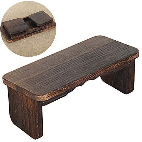 Meditationsbank aus Holz (18 x 8 x 6 Zoll), Faltbarer und ergonomischer Meditationshocker, stabile Gebetsbank, bequem zum Knien oder Sitzen, perfekt für tiefere und längere Meditation