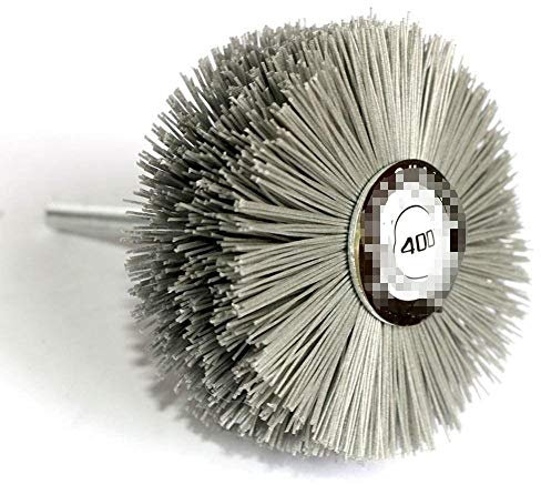 BomDog Roue de Polissage, Brosse Métallique Pour Perceuse, Brosse Métallique de Forage, Perceuse de 80 Mm, Meule En Fil de Nylon Abrasif, Brosse de Polissage À Poils Radiaux/A/400 2Pcs