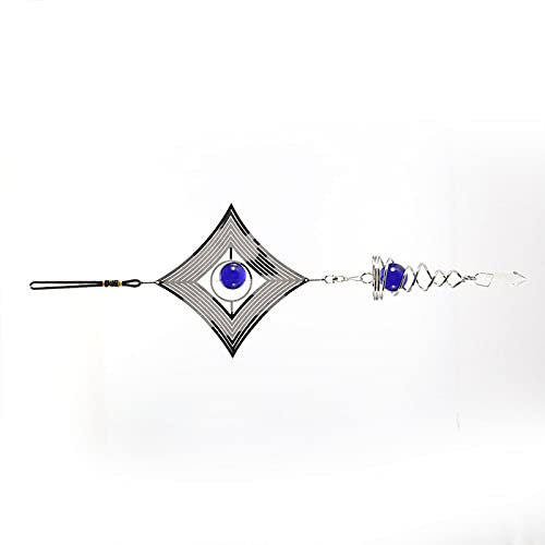 Carillons éoliens Rotatifs Carillons éoliens de Fenêtre, Cloche à Vent Suspendue Décor Cloche à Vent Maison Carillon Extérieur Ornement Décor de Cour (Forme de Diamant de Type D)