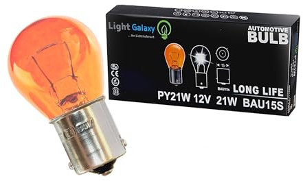 Light Galaxy ... Ihr Lichtlieferant 10x BAU15s PY21W Blinker Orange Signalleuchten Rücklicht Glühlampe 12V 21w Autolampe Kfz Kugellampe PKW Motorrad Roller Anhänger