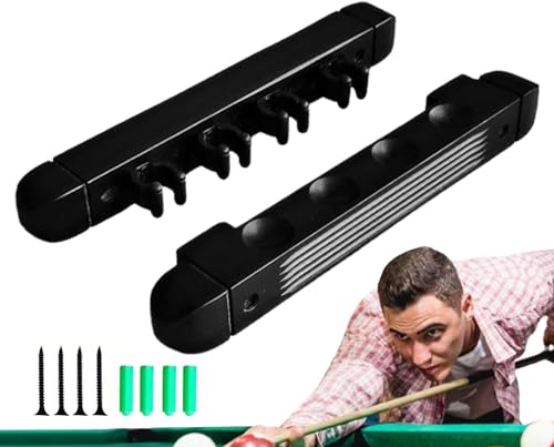 Kapaunn Billard Queue Wandhalter, Billard Queue Halter Wandmontierter Aus, Billard Wandhalterung Mit Schrauben Und Gummiteilchen Für 4 Billard-Queues