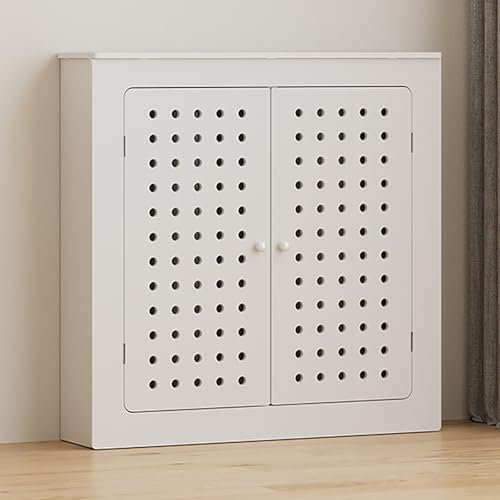 LHXLSH Couvercle De Radiateur pour Home Cabinet en PVC Laqué Blanc Fonction Décorative Structure du Cadre Design Moderne pour Salon, Chambre À Coucher(90 * 90 * 20cm/35.4 * 35.4 * 7.8in)