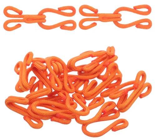 IWOWHERO Unsichtbare Mäntelverschlüsse 10 Paar Haken Und Ösen Aus Metall Mit Stoff 37mm Orange Für Kragenfixierung Und Kleidungsschutz
